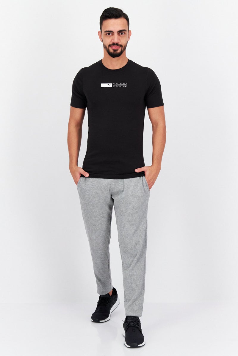 PUMA تي شيرت تدريب قصير الأكمام للرجال، رياضي، أسود - Image 4